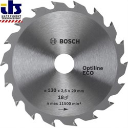 Диск для циркулярных ручных пил Bosch Optiline Eco 160-20(16) 18 [2608641785]