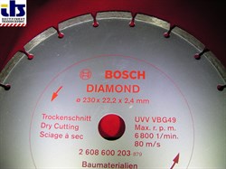 Круг алмазный D 230 BOSCH-красные Стройматериалы (2608600203)