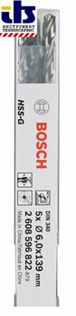 Свёрла по металлу Bosch HSS-G, DIN 340 3,8 x 78 x 119 mm [2608596815]
