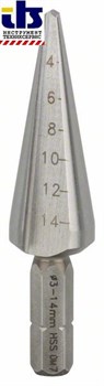 Bosch Свёрла по листовому металлу, шестигранный хвостовик 3-14 mm, 60 mm, 1/4&quot; [2608597522]