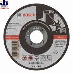 Отрезной круг, прямой, Bosch Expert for Inox AS 30 S INOX BF, 115 mm, 2,5 mm [2608600319]