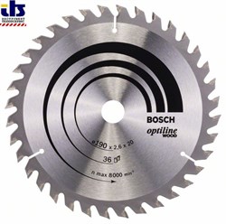 Пильный диск Bosch Optiline Wood 190 x 20/16 x 2,6 mm, 36 [2608640613]