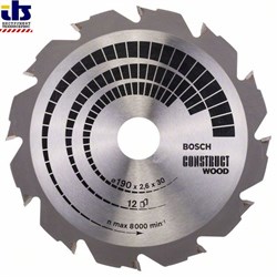 Пильный диск 190Х30 12 CONSTRUCТ (2608640633)