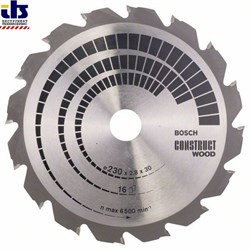 Пильный диск Bosch Construct Wood 230 x 30 x 2,8 mm, 16 [2608640635]