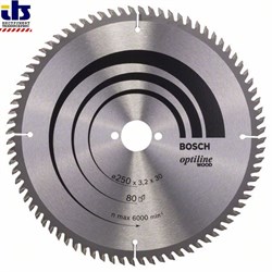 Пильный диск Bosch Optiline Wood 250 x 30 x 3,2 mm, 80 [2608640660]