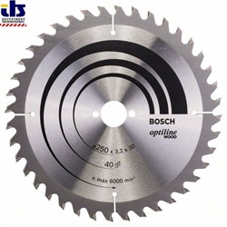 Пильный диск Bosch Optiline Wood 250 x 30 x 3,2 mm, 40 [2608640728]