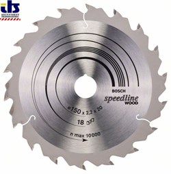 Пильный диск Bosch Speedline Wood 150 x 20 x 2,2 mm, 18 [2608640781]