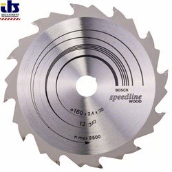 Пильный диск Bosch Speedline Wood 160 x 20 x 2,4 mm, 12 [2608640786]