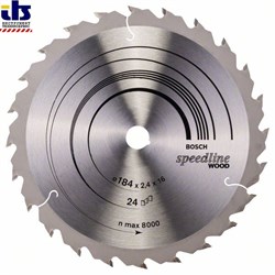 Пильный диск Bosch Speedline Wood 184 x 16 x 2,4 mm, 24 [2608640795]