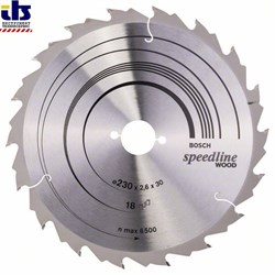 Пильный диск Bosch Speedline Wood 230 x 30 x 2,6 mm, 18 [2608640804]