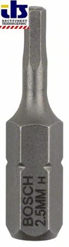 Насадка-бита Bosch Extra Hart HEX 2,5, 25 mm [2607001720]