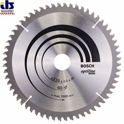 Пильный диск Bosch Optiline Wood 216 x 30 x 2,0 mm, 60 [2608640433]