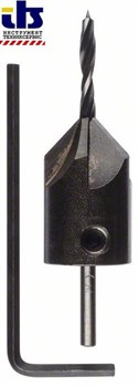 Bosch Твердосплавные винтовые сверла по древесине с зенкером 3,0 mm [2608595345]