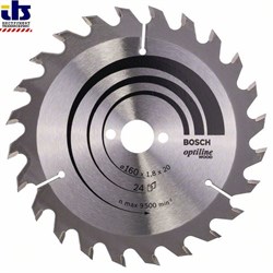 Пильный диск Bosch Optiline Wood 160 x 20/16 x 1,8 mm, 24 [2608641171]