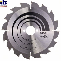 Пильный диск Bosch Optiline Wood 190 x 30 x 2,0 mm, 16 [2608641184]