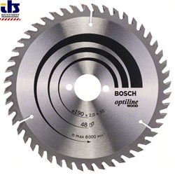 Пильный диск Bosch Optiline Wood 190 x 30 x 2,0 mm, 48 [2608641186]