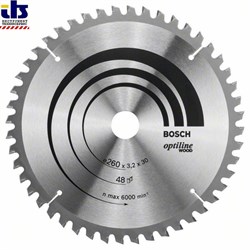 Пильный диск Bosch Optiline Wood 260 x 30 x 3,2 mm, 48 [2608641202]