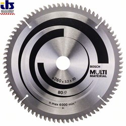 Пильный диск Bosch Multi Material 260 x 30 x 3,2 mm, 80 [2608641204]