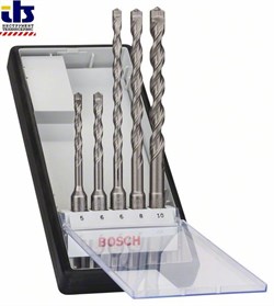 Набор Bosch Robust Line из 5 ударных сверл SDS-plus-7 5; 6; 6; 8; 10 mm [2608585073]