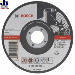 Отрезной круг, прямой, Bosch Best for Inox - Rapido Long Life A 60 W BF 41, 115 mm, 22,23 mm, 1,0 mm [2608602220]