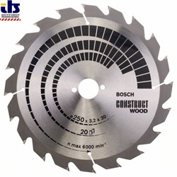 Пильный диск Bosch Construct Wood 250 x 30 x 3,2 mm, 20 [2608641774]