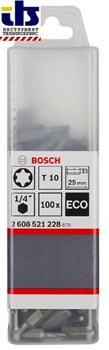 Бита Bosch T20, 25 мм, шестигранный хвостовик 1/4&quot;, ISO 1173 C6.3, Extra-Hart T20 25mm [2608521230]