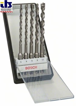 Набор Bosch Robust Line из 5 ударных сверл SDS-plus-7 6; 6; 8; 8; 10 mm [2607019932]