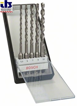 Набор Bosch Robust Line из 5 ударных сверл SDS-plus-7 5,5; 6; 7; 8; 10 mm [2607019933]