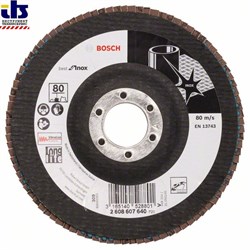 Лепестковый шлифкруг Bosch X581, Best for Inox 125 мм, 22,23 мм, 80 [2608607640]