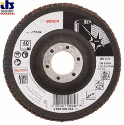 Лепестковый шлифкруг Bosch X581, Best for Inox 115 мм, 22,23, 40 [2608608263]