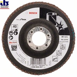 Лепестковый шлифкруг Bosch X581, Best for Inox 115 мм, 22,23, 40 [2608608267]