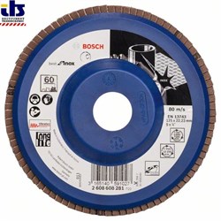 Лепестковый шлифкруг Bosch X581, Best for Inox 125 мм, 22,23, 60 [2608608281]