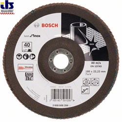 Лепестковый шлифкруг Bosch X581, Best for Inox 180 мм, 22,23, 40 [2608608284]