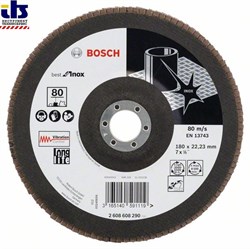 Лепестковый шлифкруг Bosch X581, Best for Inox 180 мм, 22,23, 80 [2608608290]