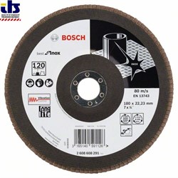 Лепестковый шлифкруг Bosch X581, Best for Inox 180 мм, 22,23, 120 [2608608291]