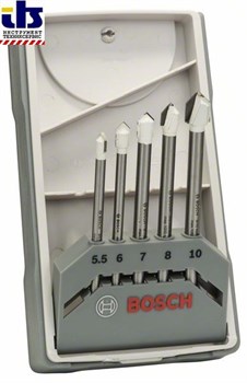 Набор из 5 сверл для керамических плиток Bosch CYL-9 Ceramic 5,5; 6,0; 7,0; 8,0; 10,0 mm [2608587170]