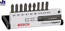 Набор из 10 насадок-бит Bosch Diamond Impact (смешанный) Diamond Impact, 10tlg. Set, 25 mm, PH/PZ/T [2608522064]