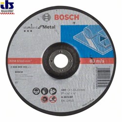 Отрезной круг, выпуклый, Bosch Standard for Metal A 30 S BF, 180 mm, 22,23 mm, 3,0 mm [2608603161]