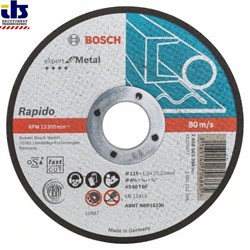 Отрезной круг, прямой, Bosch Expert for Metal, Rapido AS 60 T BF, 115 mm, 1,0 mm [2608603394]