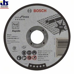 Отрезной круг, прямой, Bosch Best for Inox, Rapido A 60 W INOX BF, 115 mm, 0,8 mm [2608603486]