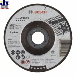 Отрезной круг, выпуклый, Bosch Best for Inox, Rapido A 60 W INOX BF, 125 mm, 1,0 mm [2608603493]