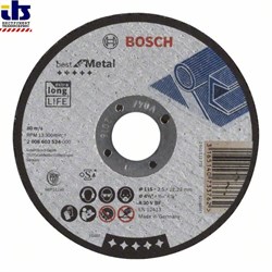 Отрезной круг, прямой, Bosch Best for Metal A 30 V BF, 115 mm, 2,5 mm [2608603524]
