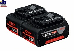 Аккумулятор Комплект аккумуляторов Bosch GBA 18 В 4,0 А*ч M-C [1600Z00042] - фото 53557