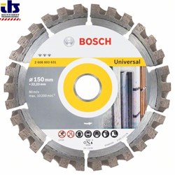 Алмазный отрезной круг Bosch Best for Universal 150 x 22,23 x 2,4 x 12 mm [2608603631]