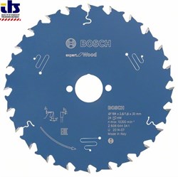 Пильный диск Bosch Expert for Wood 184 x 30 x 2,6 mm, 24 [2608644041]