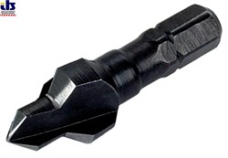 Сверло-зенкер для винтов с потайной головкой D5-12 мм 45 град шестигранный хвостовик по дереву, пластику - фото 80203
