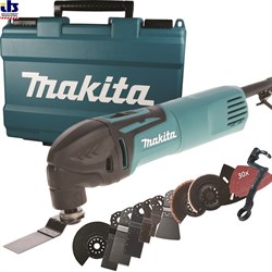 Многофункциональный инструмент (реноватор) MAKITA TM 3000 CX 3 в чем. + набор оснастки (320 Вт, 6000 20000 об/мин, набор из 45 предметов) (TM3000CX3)
