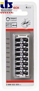 Impact Control Ударные биты PH1,PH2 (-3-),PH3,PZ2 (-2-),PZ3 (сменная кассета для кейса), BOSCH - фото 83214