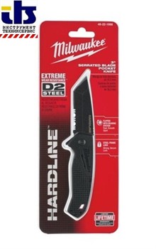 Нож раскладной (черный), Hardline Folding Knife, MILWAUKEE - фото 85812