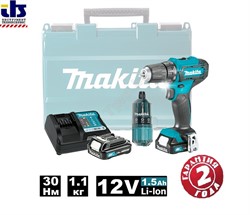 Шуруповерт DF333DYX14 аккумуляторный (2*1,5Ah / Кейс) + набор бит D-31083, MAKITA - фото 87837